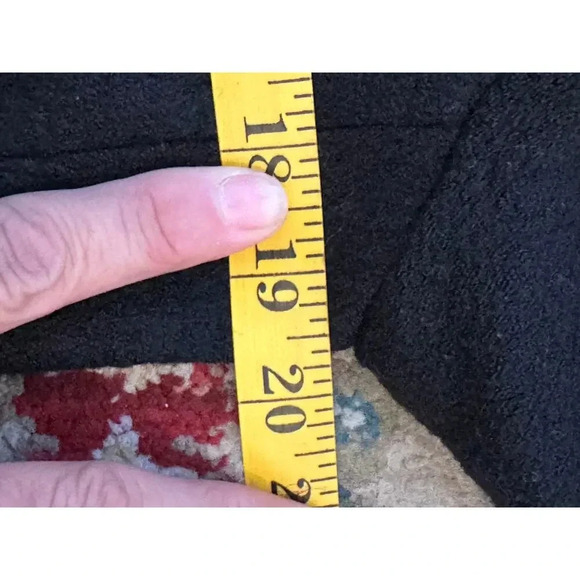 Free People Black Wool Blend Button Front Asymmetrical Coat Size 10 - Picture 11 of 11